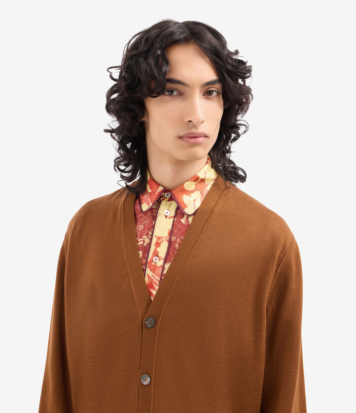 Pierre Louis Mascia TRICOT Cardigan Wool LITOGRAFIA CARAMELLO TRICOTCARPNM101WO143901109