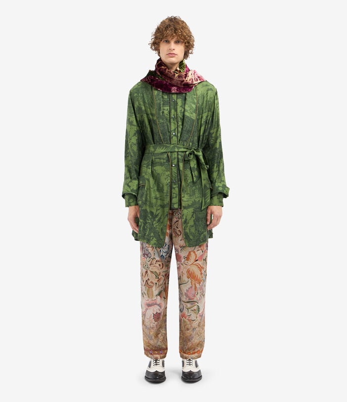 Pierre Louis Mascia ALOEGUM Dressing Gown Silk Pierre Louis Mascia ALOEGUM Dressing Gown Silk Multicolor ALOEGUMSVT10010L92SE516072106