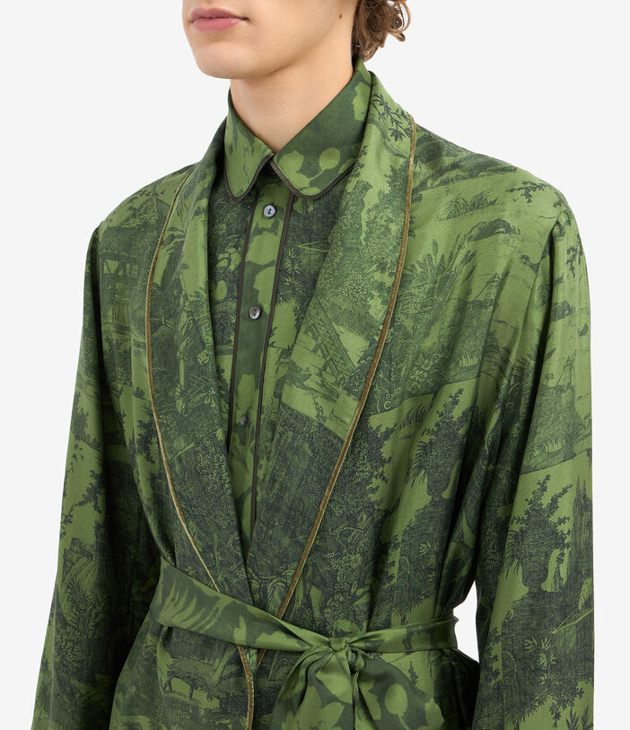 Pierre Louis Mascia ALOEGUM Dressing Gown Silk Multicolor ALOEGUMSVT10010L92SE516072106