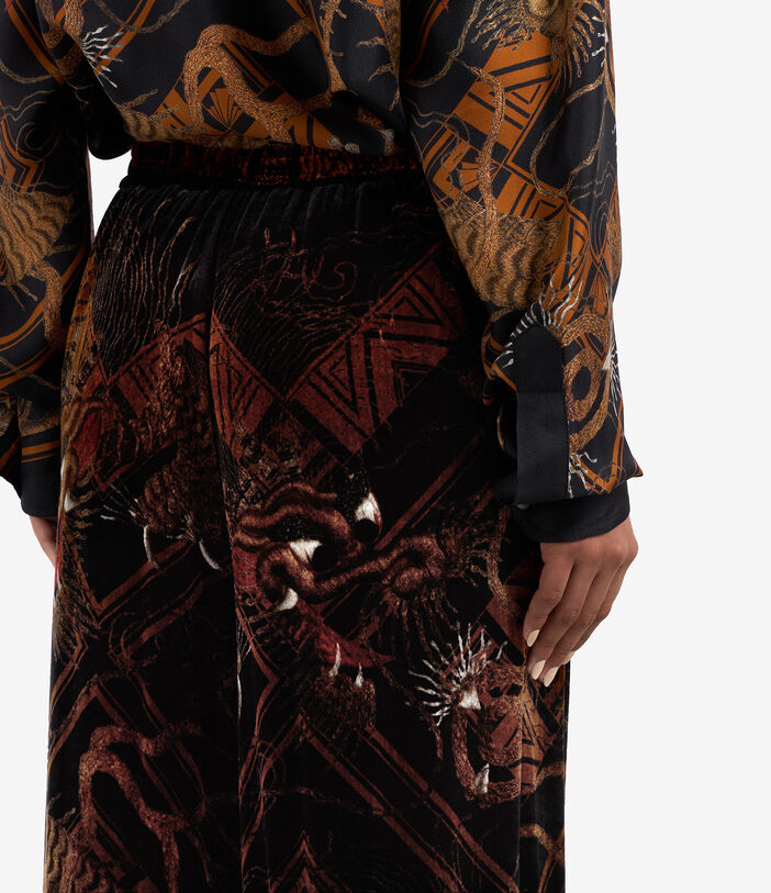 Pierre Louis Mascia KANPUR Palazzo Trousers Viscose Silk BLACK TEA KANPURSPT10766VI512870101