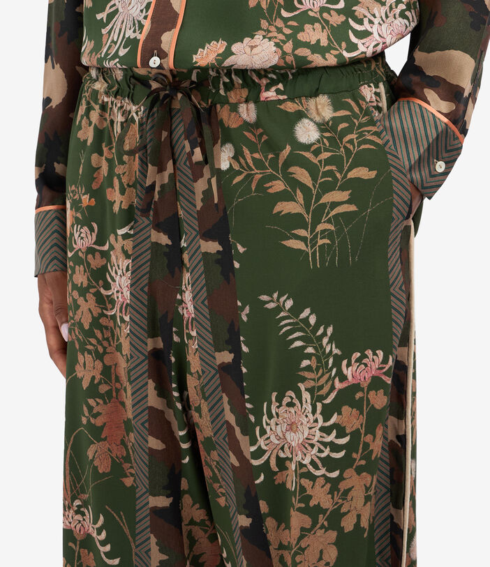 Pierre Louis Mascia ADANASTR Palazzo Trousers Silk Multicolor ADANASTRSVPT11094SE139582101