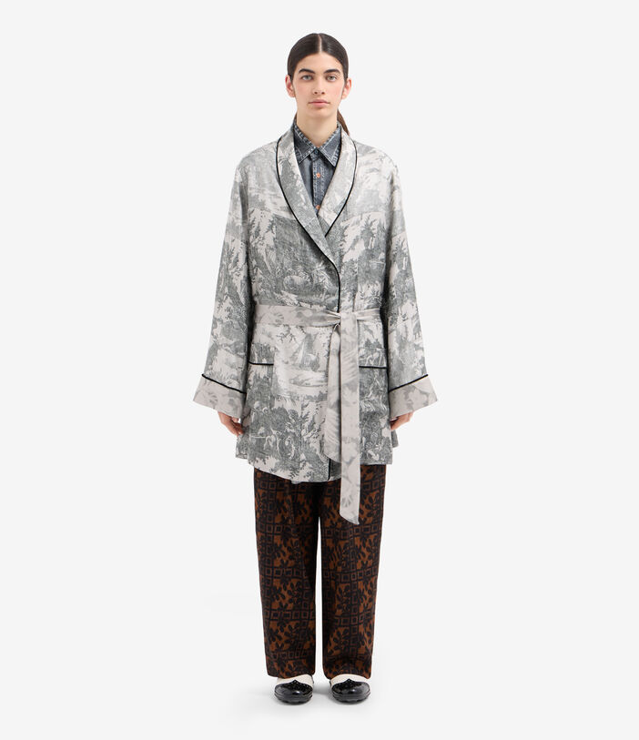 Pierre Louis Mascia ALOEGUM Dressing Gown Silk Multicolor ALOEGUMSVT10010L92SE516072103