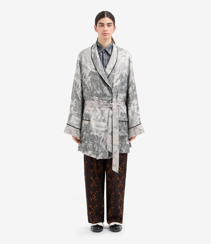 Pierre Louis Mascia ALOEGUM Dressing Gown Silk Pierre Louis Mascia ALOEGUM Dressing Gown Silk Multicolor ALOEGUMSVT10010L92SE516072103