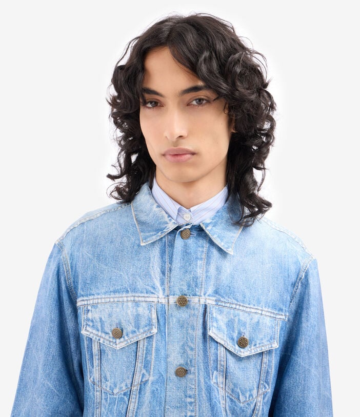 Pierre Louis Mascia ALOQHI Jacket Silk Faux-Denim DENIM ALOQHIGB12817SE517705101