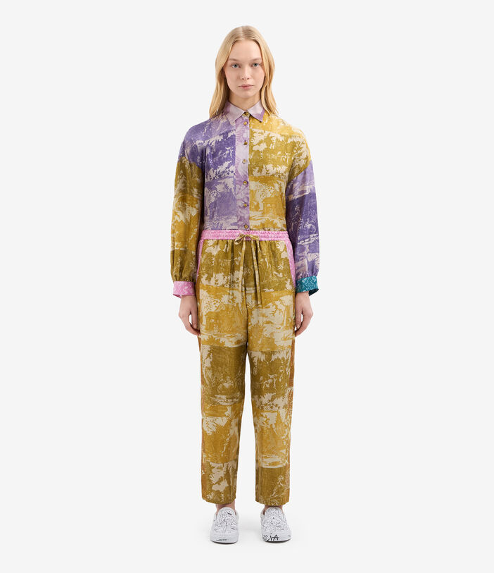 Pierre Louis Mascia ALOE Trousers Silk MUSTARD ALOESPT10959SE514993101