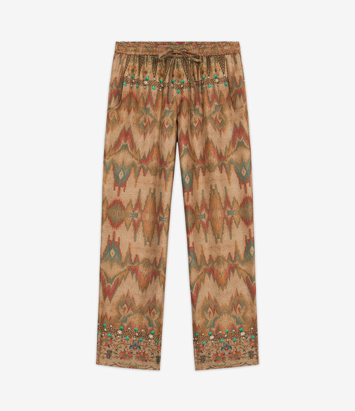 Pierre Louis Mascia ALOE Trousers Silk Multicolor ALOESPT10959SE513279101