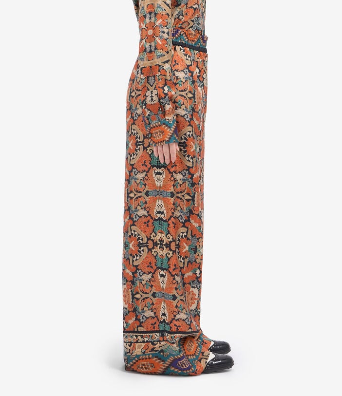 Pierre Louis Mascia CIALDA Palazzo Trousers Silk Pierre Louis Mascia CIALDA Palazzo Trousers Silk Multicolor CIALDASPT12450SE516417101