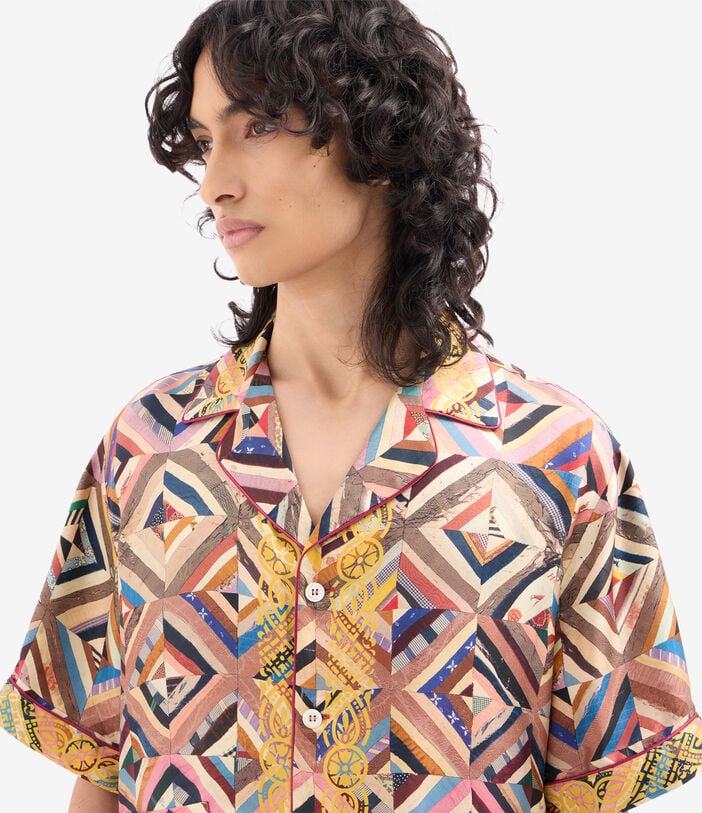 Pierre Louis Mascia ALOE Shortsleeve Shirt Silk MOSAICO ALOESCMC11927SE518126101