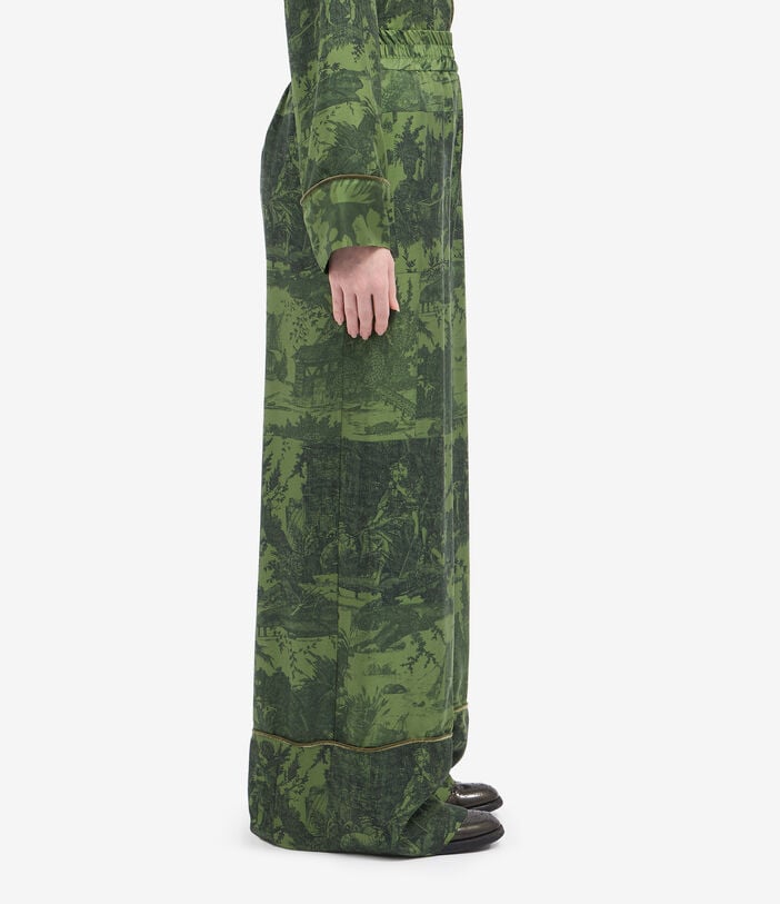 Pierre Louis Mascia ALOEGUM Palazzo Trousers Silk Pierre Louis Mascia ALOEGUM Palazzo Trousers Silk Multicolor ALOEGUMSPT12609SE516070106
