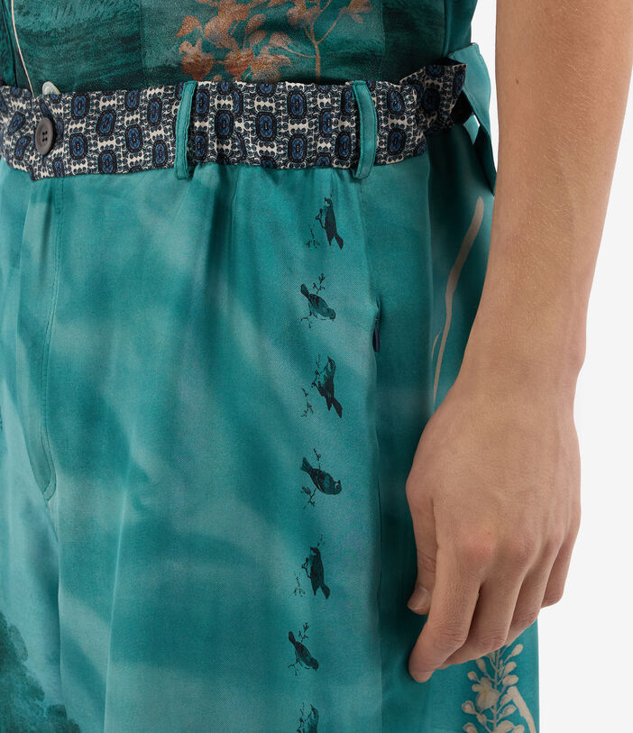 Pierre Louis Mascia ALOE Shorts Silk AQUAMARINE ALOESPN12527SE515541101