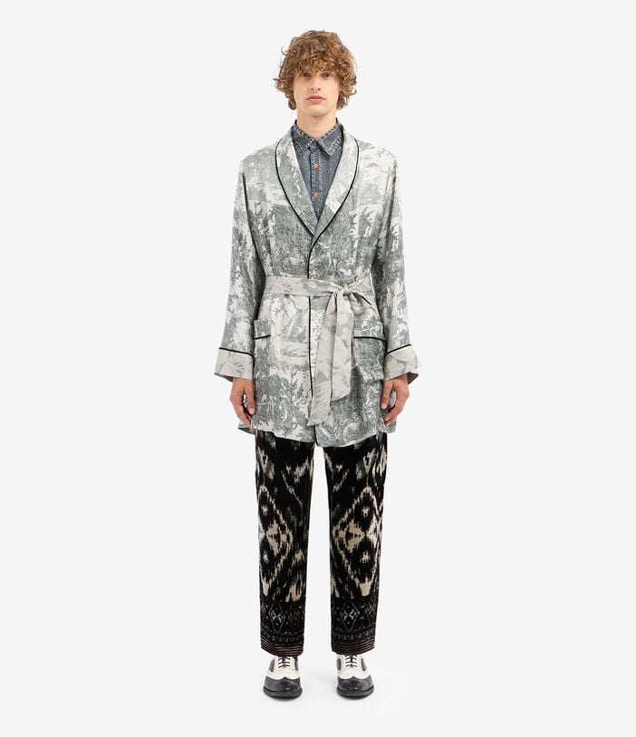 Pierre Louis Mascia ALOEGUM Dressing Gown Silk Pierre Louis Mascia ALOEGUM Dressing Gown Silk Multicolor ALOEGUMSVT10010L92SE516072103