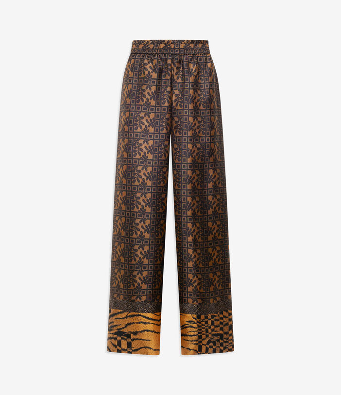 Pierre Louis Mascia ALOE Palazzo Trousers Silk Pierre Louis Mascia ALOE Palazzo Trousers Silk Multicolor ALOESPT12450SE516281101