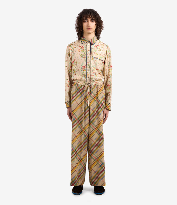 Pierre Louis Mascia ADANASTR Palazzo Trousers Silk Multicolor ADANASTRSVPT11094SE122475101