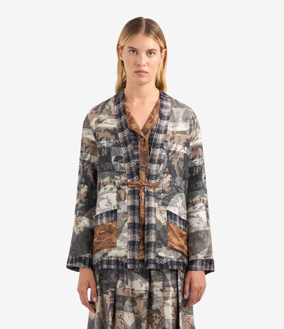 Pierre Louis Mascia ALOE Jacket Silk Multicolor ALOEGC12045SE513249101