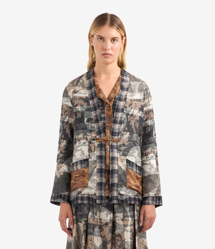 Pierre Louis Mascia ALOE Jacket Silk Multicolor ALOEGC12045SE513249101