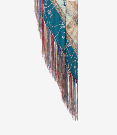 Pierre Louis Mascia ALOEUW Shawl Scarf Silk 135x135 FREGIO DI OTTONE ALOEUWSW135X135INSE518908101