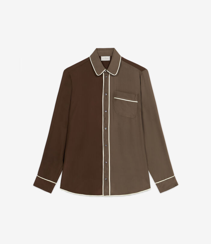 Pierre Louis Mascia ADANAR Longsleeve Shirt Silk CASTAGNA ADANARUCML10642SEKAKICASTAGNA