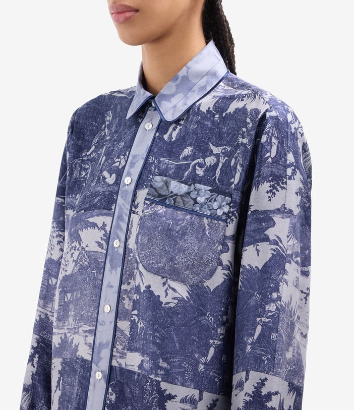 Pierre Louis Mascia ALOE Longsleeve Shirt Silk INDACO ALOESCML10642SE518111102