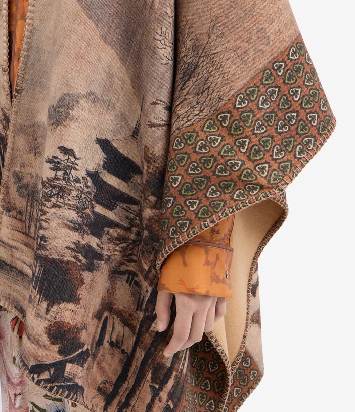 Pierre Louis Mascia PANCAKE Poncho Cape Wool Pierre Louis Mascia PANCAKE Poncho Cape Wool Multicolor PANCAKESGAPH006WO516617101