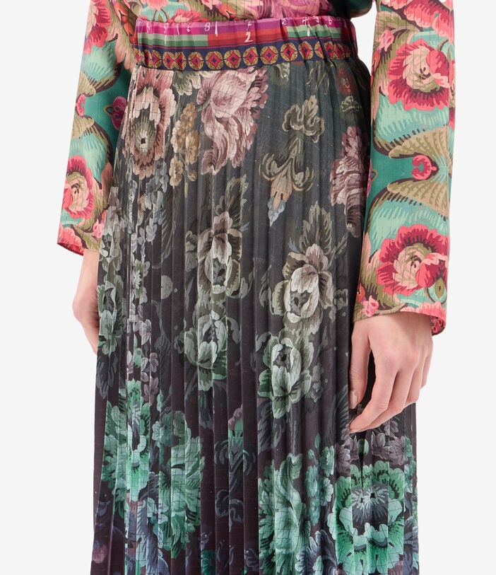 Pierre Louis Mascia CETO Pleated Maxi Skirt Polyester PEONIA CETOSGO11564PL518000101