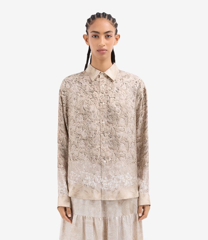 Pierre Louis Mascia ALOE Longsleeve Shirt Silk ARAZZO ANTICO ALOESCML10643SE517722101