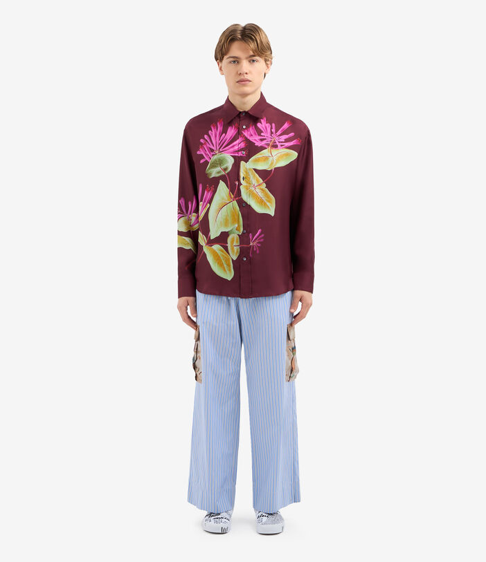 Pierre Louis Mascia ALOEGOTS Longsleeve Shirt Silk WINE RED ALOEGOTSSCML10643SE514663101