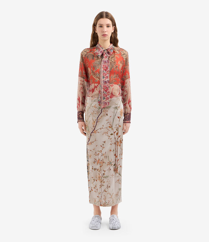 Pierre Louis Mascia FEBO Skirt Silk ECRU FEBOSGO11874SE142048101
