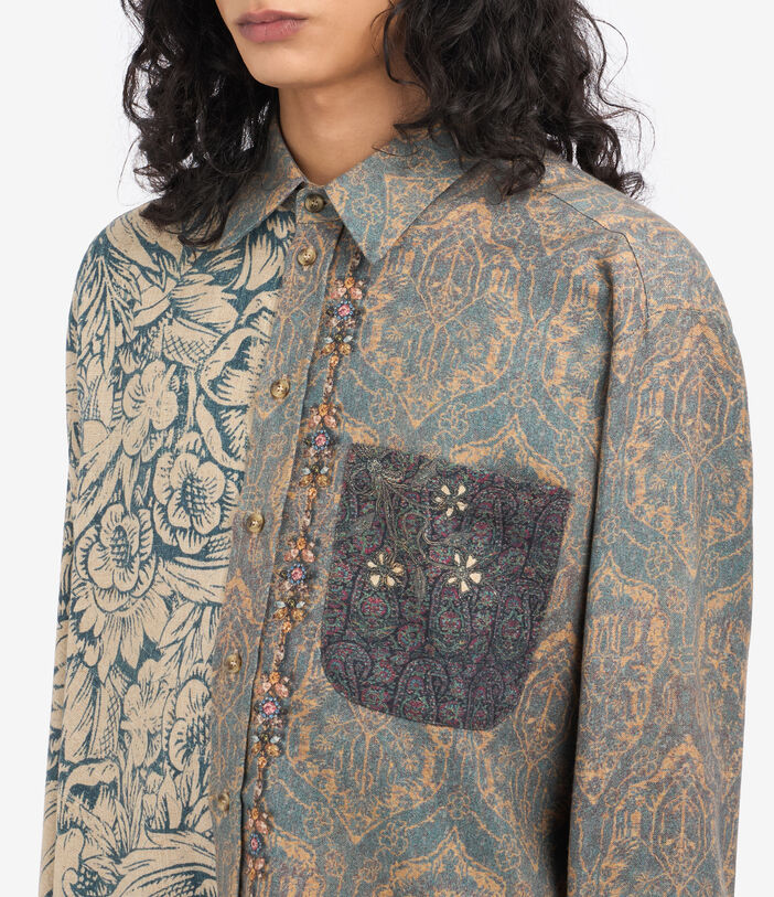 Pierre Louis Mascia K20164 Longsleeve Shirt Cashmere Silk Multicolor K20164SWCML12354WS513373101