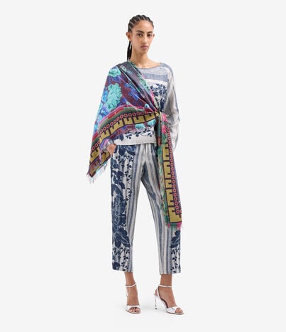 Pierre Louis Mascia ALOE Longsleeve Shirt Silk RAMPICANTE BLU ALOESCML10061SE518060101