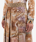 Pierre Louis Mascia SALATO Pleated Skirt Cotton LITOGRAFIA TERRACOTTA SALATOSGO12360CO518064101