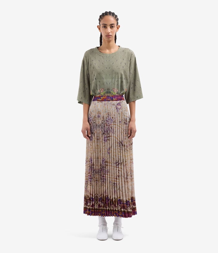 Pierre Louis Mascia CETO Pleated Maxi Skirt Polyester MALVA CETOSGO11564PL518002101
