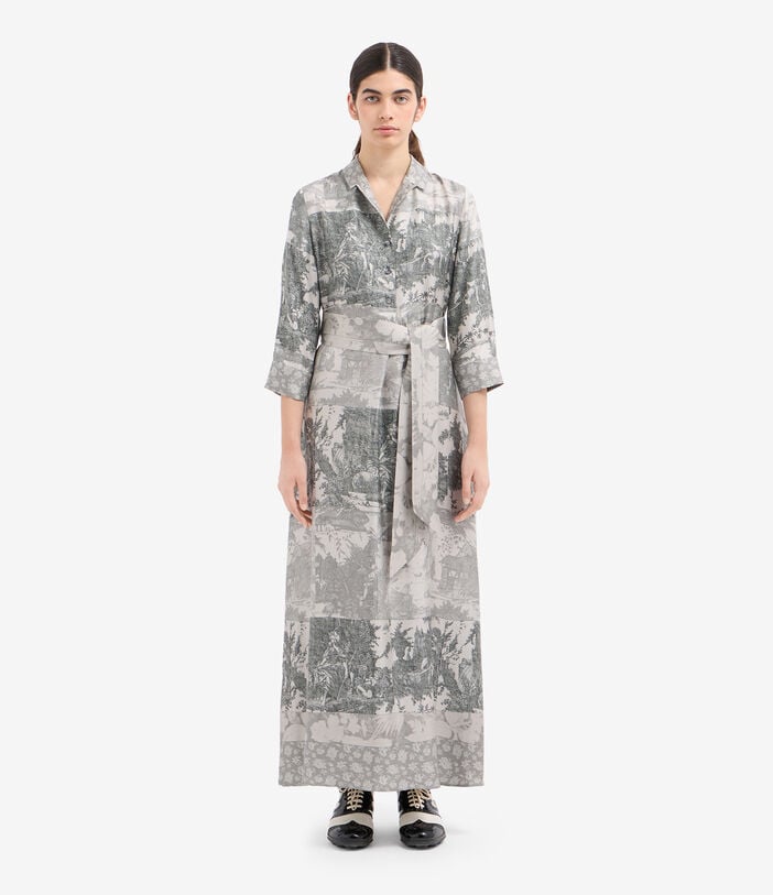 Pierre Louis Mascia ALOEGUM Shirt Dress Silk Pierre Louis Mascia ALOEGUM Shirt Dress Silk CENERE ALOEGUMSAB11899SE516037104