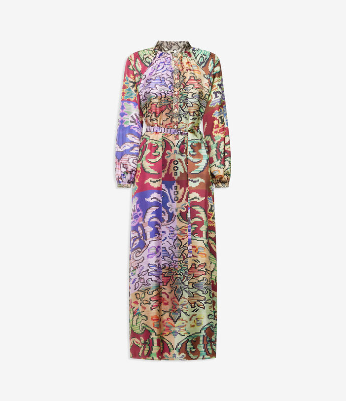 Pierre Louis Mascia ALOE Shirt Dress Silk Multicolor ALOESAB11524SE516370101