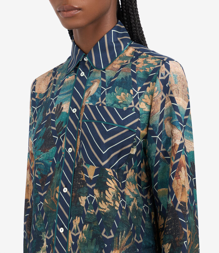 Pierre Louis Mascia ALOE Longsleeve Shirt Silk Multicolor ALOESCML10642SE513515101