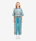 Pierre Louis Mascia ALOE Trousers Silk CELESTE ALOESPT10959SE518572101