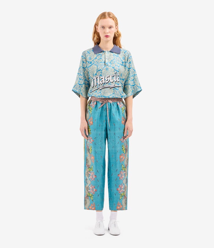 Pierre Louis Mascia ALOE Trousers Silk CELESTE ALOESPT10959SE518572101