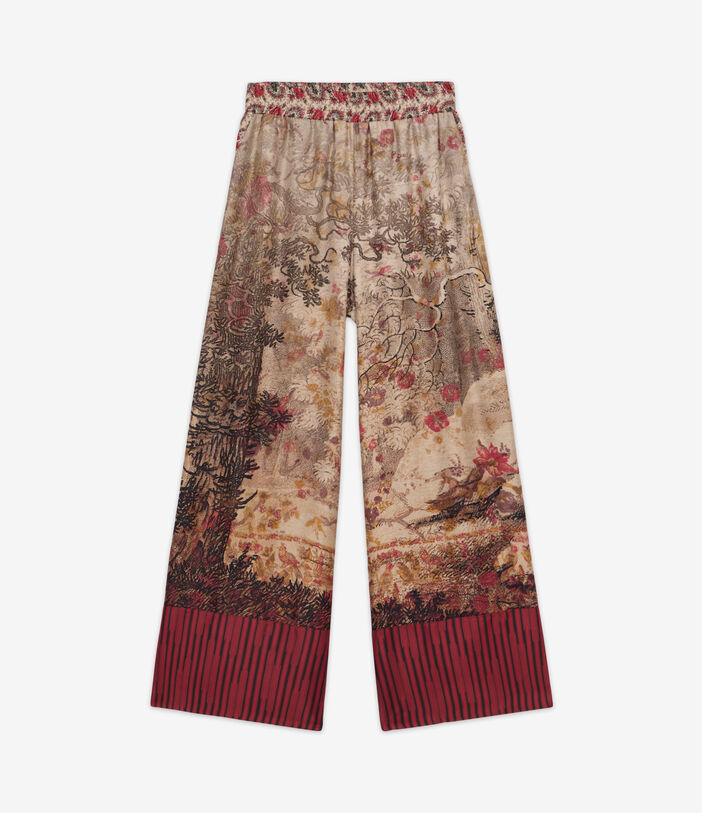 Pierre Louis Mascia ALOE Palazzo Trousers Silk PARCHMENT ALOESPT12450SE515021101