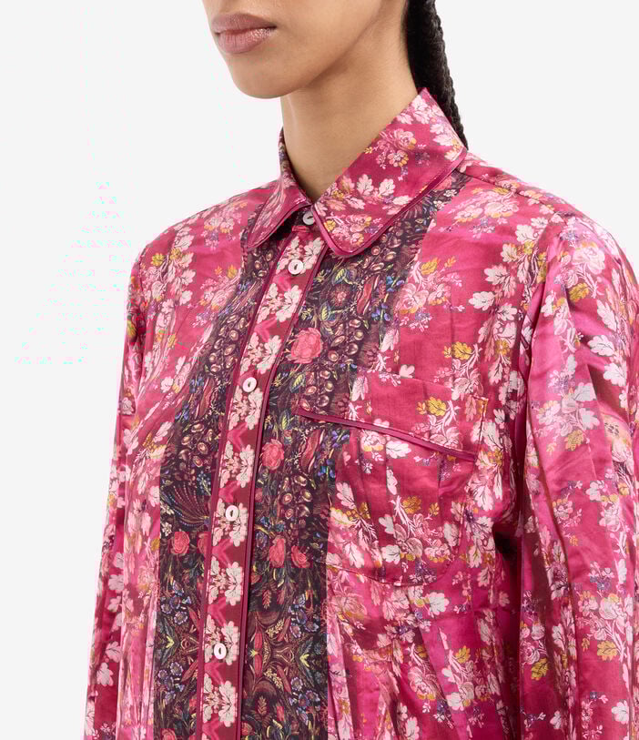 Pierre Louis Mascia ALOE Longsleeve Shirt Silk ROSA DAMASCO ALOESCML10642SE517872101