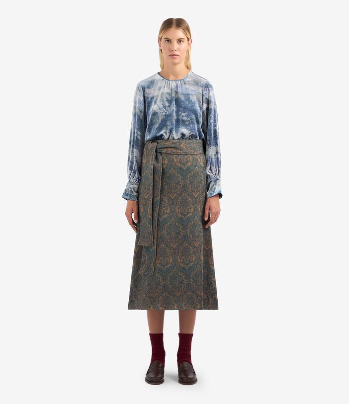 Pierre Louis Mascia CAKESC4 Skirt Wool Multicolor CAKESC4SGO12358WO139740101