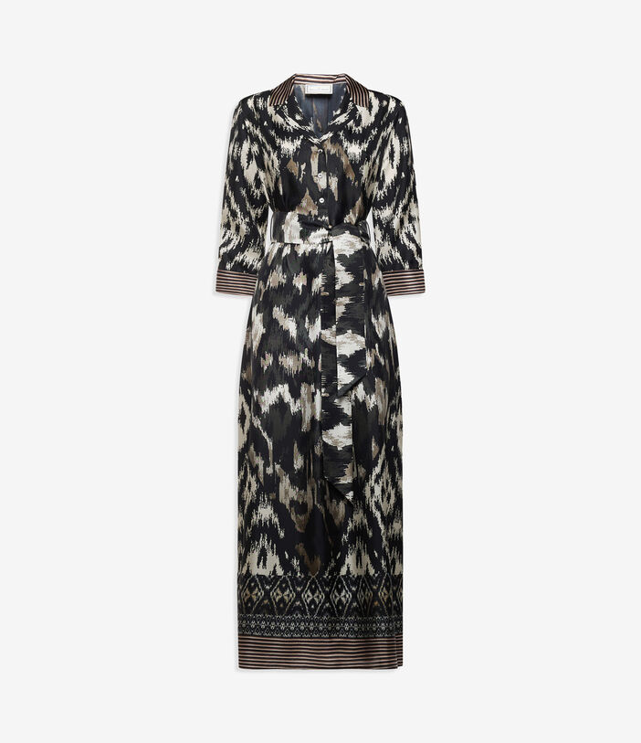 Pierre Louis Mascia ALOE Shirt Dress Silk GRAFITE ALOESAB11899SE516289101