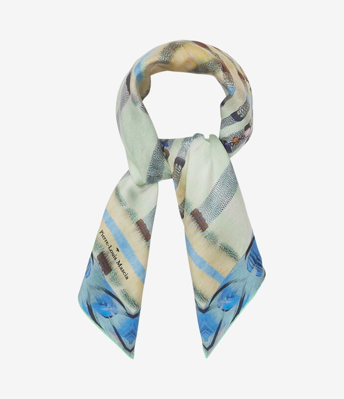 Pierre Louis Mascia ALOEUW Bandana Scarf Silk 67x67 GEOMETRIE MARINE ALOEUWSW067X067MSE517533101