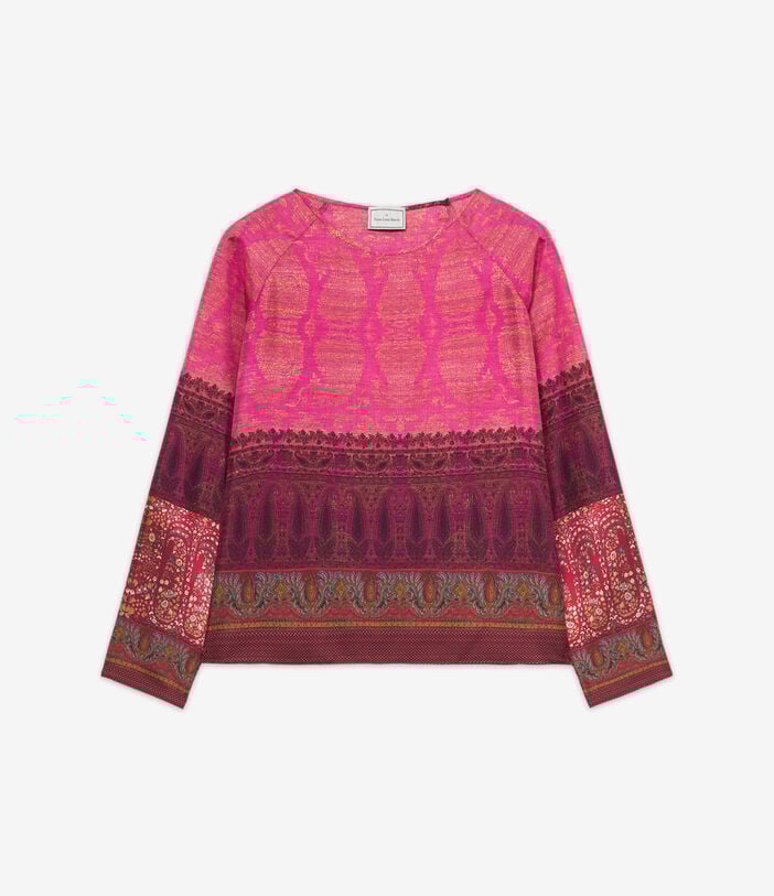 Pierre Louis Mascia ALOE Longsleeve Shirt Silk FUCHSIA ALOESCML10061SE514710101