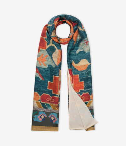 Pierre Louis Mascia ALOEWON Scarf Silk Cashmere 65x190 RUGIADA PROFONDA ALOEWON065X190DSE518913101