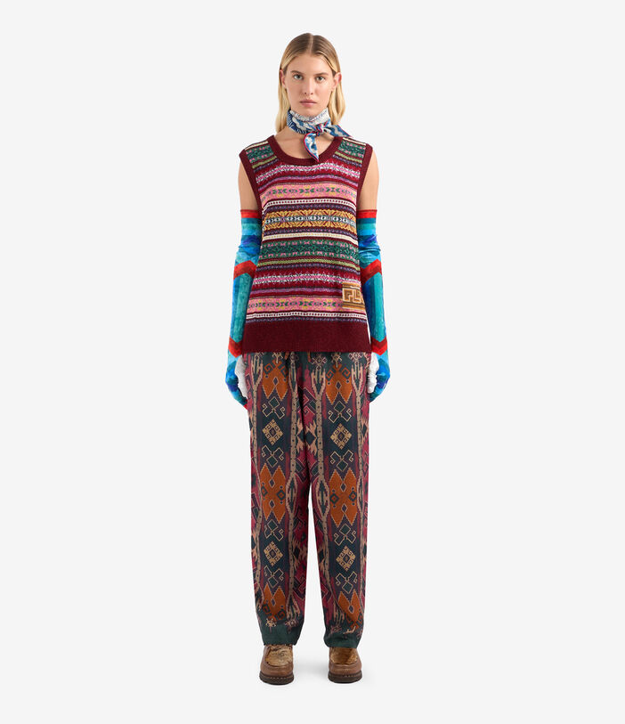 Pierre Louis Mascia ALOE Trousers Silk Multicolor ALOESPT10959SE513281101