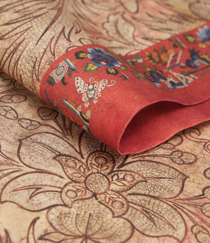 Pierre Louis Mascia CERBIATTOOTT Floral Table Runner Cotton 50x150 TERRACOTTA CERBIATTOOTTB050X150PACCO513165101