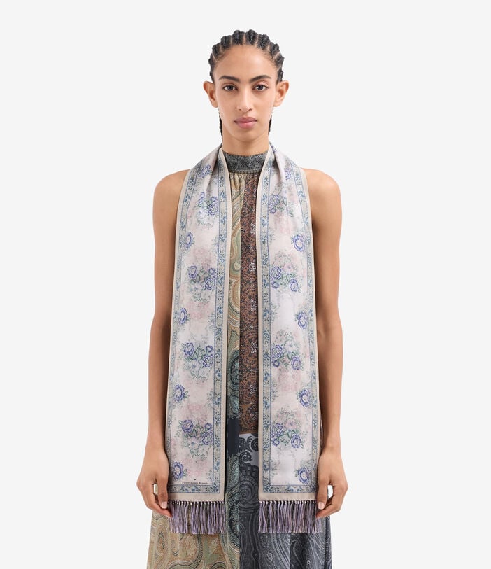 Pierre Louis Mascia ALOEUW Scarf Silk 15x180 CENERE ROSATA ALOEUWSW015X180TFASE517564101