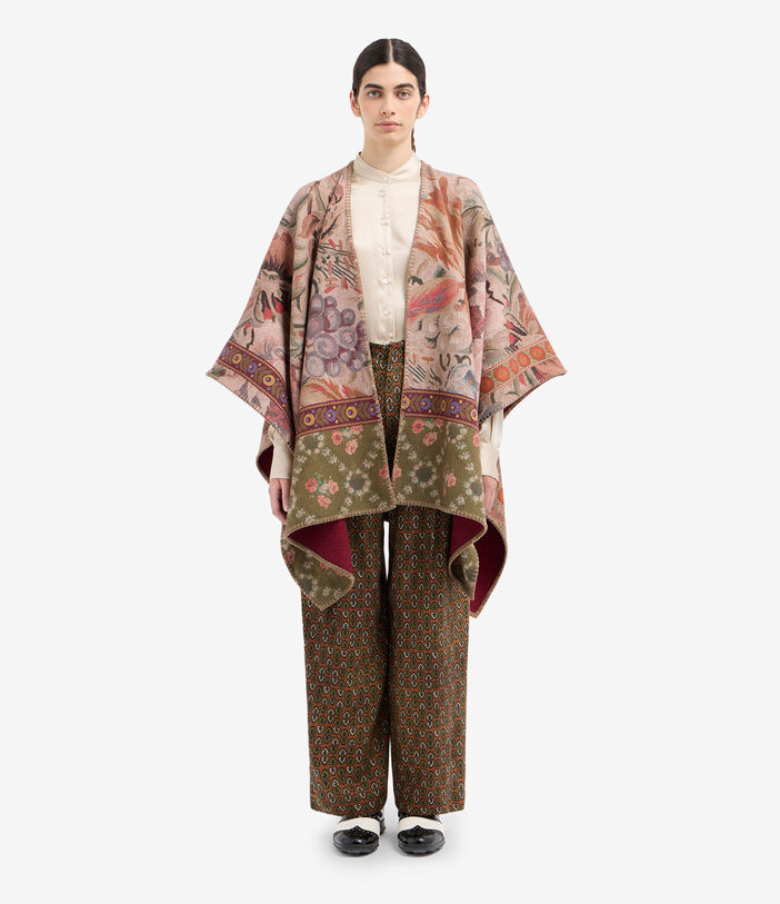 Pierre Louis Mascia PANCAKE Poncho Cape Wool Multicolor PANCAKESGAPH006WO516616101