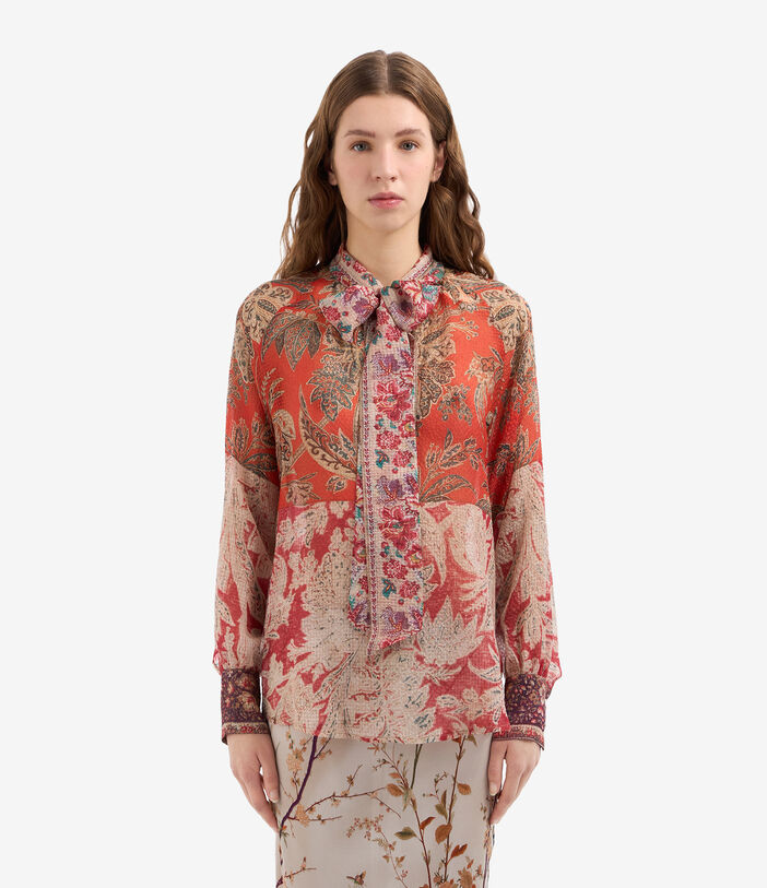 Pierre Louis Mascia LEANDRO Longsleeve Shirt Silk SPICE RED LEANDROSPPCML12361SE514745101