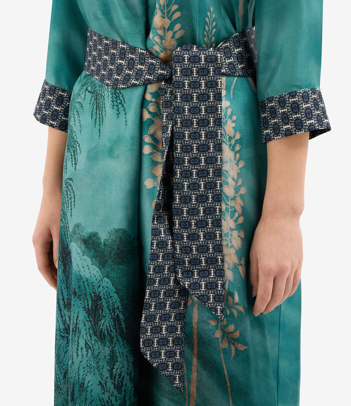 Pierre Louis Mascia ALOE Shirt Dress Silk AQUAMARINE ALOESAB11899SE515617101