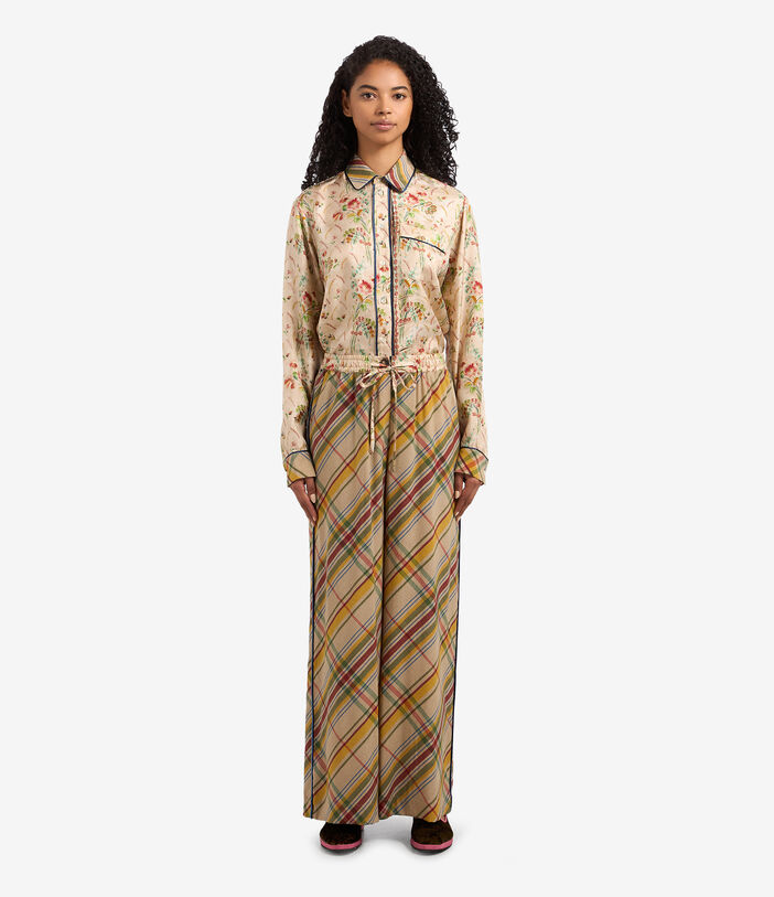 Pierre Louis Mascia ADANASTR Palazzo Trousers Silk Multicolor ADANASTRSVPT11094SE122475101